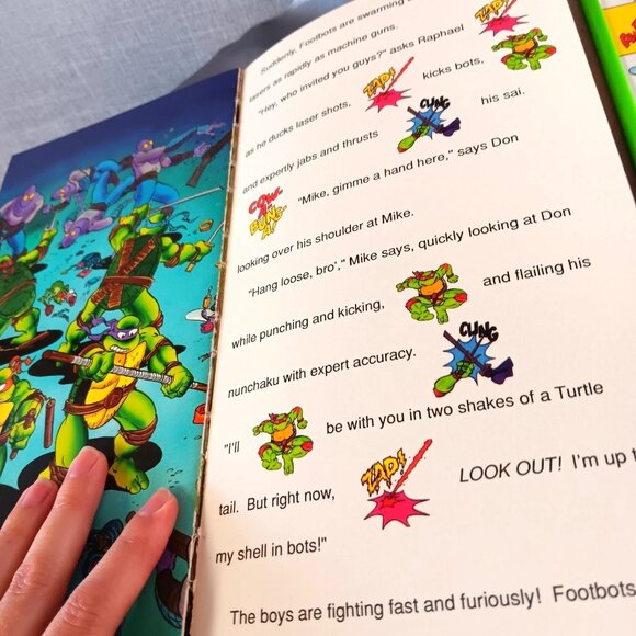 TMNT Teenage Mutant Ninja Turtles Sound Story Book NONWORKING VTG 90s Toy fandom - Picture 2 of 6